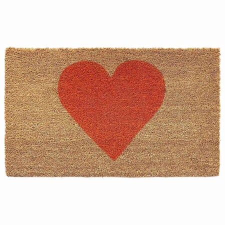 Calloway Mills Entrance Mat, Coir, Natural, Red 106732436
